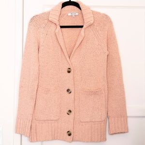 Madewell Blush Pink Boyfriend Cardigan Sweater